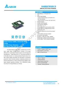 V48SC05013NRFA Datasheet Cover