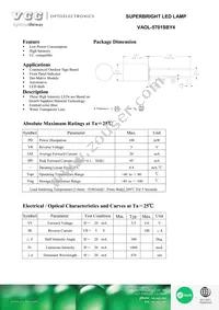 VAOL-5701SBY4 Datasheet Cover