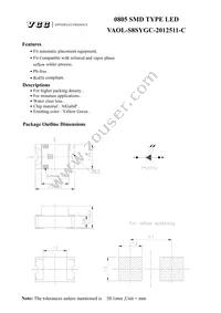 VAOL-S8SYGC-2012511-C Datasheet Cover