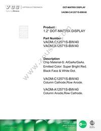 VAOM-C12571S-BW/40 Datasheet Cover