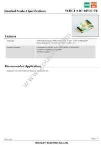 VCDG1111C-4BY3C-TR Datasheet Cover