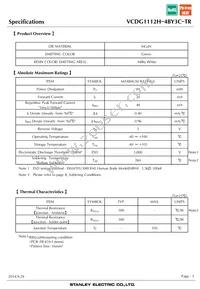 VCDG1112H-4BY3C-TR Datasheet Page 3