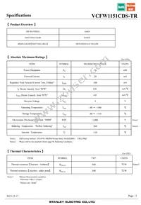 VCFW1151CDS-TR Datasheet Page 3