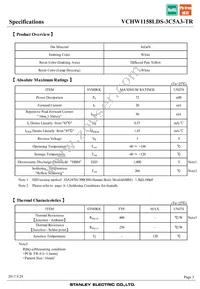 VCHW1158LDS-3C5A3-TR Datasheet Page 3