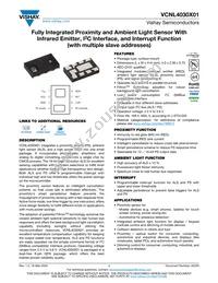 VCNL40303X01-GS18 Datasheet Cover