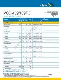 VCO-109TC Datasheet Cover