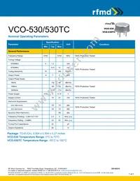 VCO-530TC Datasheet Cover