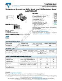 VCUT05B1-DD1-G-08 Datasheet Cover