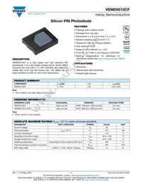 VEMD5510CF-GS15 Datasheet Cover