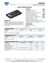 VEMD8080 Datasheet Cover