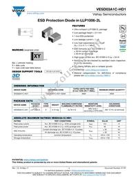 VESD03A1C-HD1-GS08 Datasheet Cover