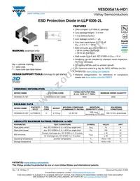 VESD05A1A-HD1-GS08 Datasheet Cover