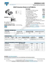 VESD05A1C-HD1-GS08 Datasheet Cover