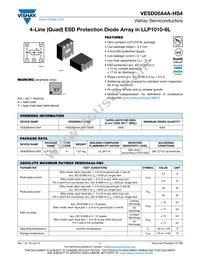 VESD05A4A-HS4-GS08 Datasheet Cover