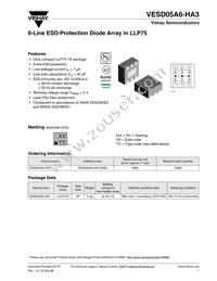 VESD05A6-HA3-GS08 Datasheet Cover