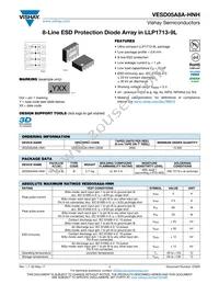 VESD05A8A-HNH-GS08 Datasheet Cover