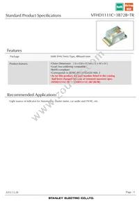 VFHD1111C-3B72B-TR Datasheet Cover