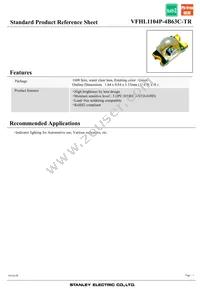 VFHL1104P-4B63C-TR Datasheet Cover