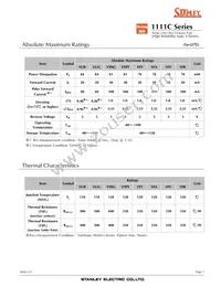 VFY1111C-4BY3D-TR Datasheet Page 3