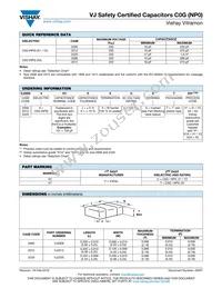 VJ2220A471KXUSTX1 Datasheet Page 2