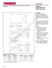 VLA567-01R Datasheet Cover