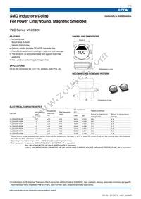 VLC5020T-R47N Datasheet Cover