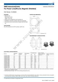 VLC6045T-6R8M Datasheet Cover