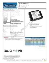VLED40W-030-C1400-D Datasheet Cover