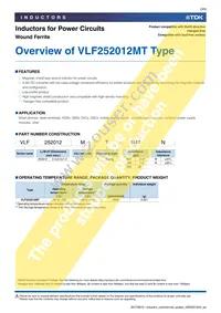 VLF252012MT-2R2M Datasheet Page 3