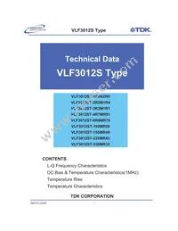 VLF3012ST-100MR59 Datasheet Cover