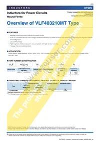 VLF403210MT-220M Datasheet Page 3