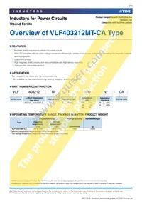VLF403212MT-100M-CA Datasheet Page 3