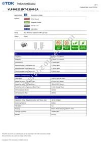 VLF403215MT-150M-CA Datasheet Cover