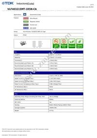 VLF403215MT-1R5N-CA Datasheet Cover