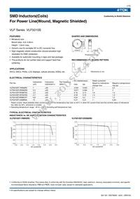 VLF5010ST-6R8M1R1 Datasheet Cover