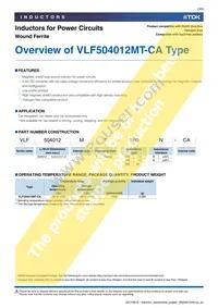 VLF504012MT-220M-CA Datasheet Page 3