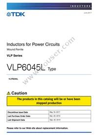 VLP6045LT-3R3N Datasheet Cover
