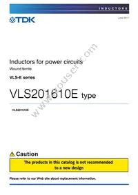 VLS201610ET-6R8M Datasheet Cover