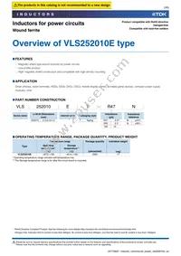 VLS252010ET-R47N Datasheet Page 3