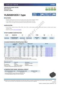 VLS252012CX-150M-1 Datasheet Cover