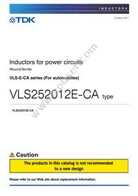 VLS252012ET-6R8M-CA Datasheet Cover