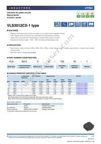 VLS3012CX-470M-1 Datasheet Cover