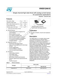 VN5012SAKTR-E Datasheet Cover