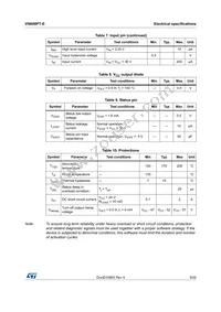 VN800S-E Datasheet Page 9