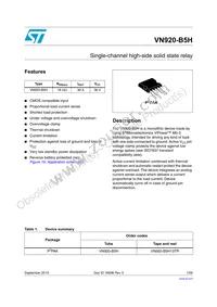 VN920-B5H13TR Datasheet Cover