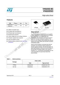 VN920D-B5 Datasheet Cover