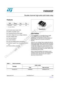 VND600SP13TR Datasheet Cover