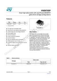VND670SP13TR Datasheet Cover