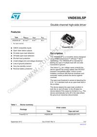 VND830LSP Datasheet Cover