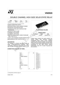 VND92013TR Datasheet Cover